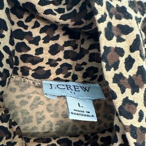 J Crew women’s leopard print turtleneck